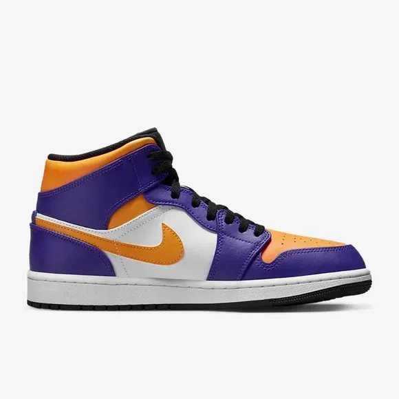 Air Jordan 1 Mid Men's Concord/White/Black/Taxi Sneakers -USA Size:11.5- NIB